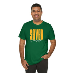 Saved Child of God Men's Jersey Short Sleeve Tee