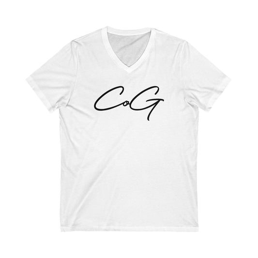 CoG Child of God Unisex Jersey Kurzarm-T-Shirt mit V-Ausschnitt