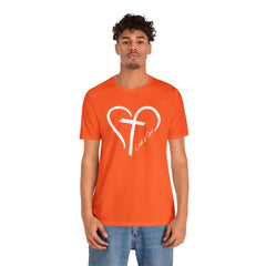 Heart and Cross Men's Jersey Short Sleeve Tee