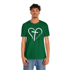 Heart and Cross Men's Jersey Short Sleeve Tee