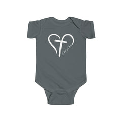 Heart and Cross Infant Fine Jersey Bodysuit