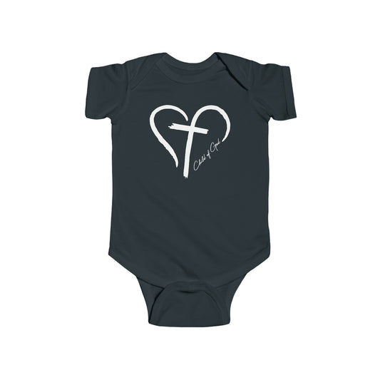 Heart and Cross Infant Fine Jersey Bodysuit