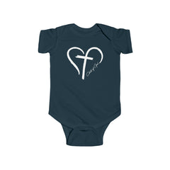 Heart and Cross Infant Fine Jersey Bodysuit