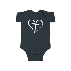 Heart and Cross Infant Fine Jersey Bodysuit