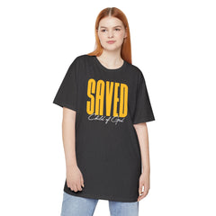 Saved Child of God Unisex Long Body Urban Tee