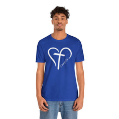 Heart and Cross Men's Jersey Short Sleeve Tee