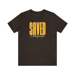 Saved Child of God Men's Jersey Short Sleeve Tee