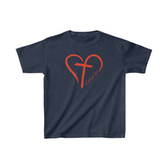 Heart and Cross Kids Heavy Cotton™ Tee