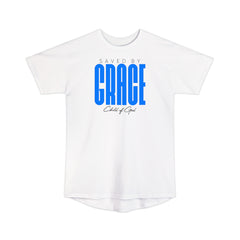 Saved by Grace Men's Long Body Urban Tee