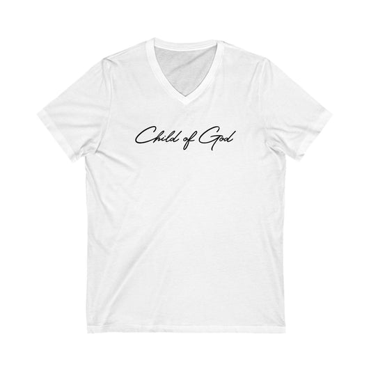 Camiseta unissex de design clássico manga curta com decote em V