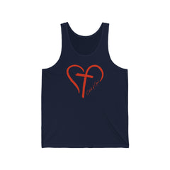 Heart and Cross Men's Jersey Tank