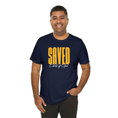 Saved Child of God Men's Jersey Short Sleeve Tee