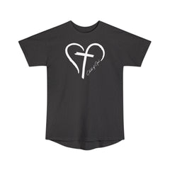 Heart and Cross Men's Long Body Urban Tee