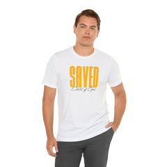 Saved Child of God Men's Jersey Short Sleeve Tee