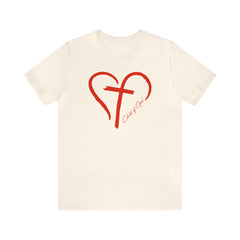 Heart and Cross Men's Jersey Short Sleeve Tee