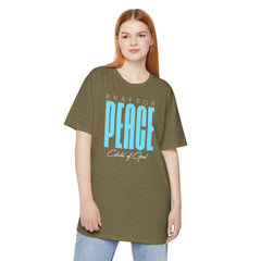 Pray for Peace Unisex Long Body Urban Tee