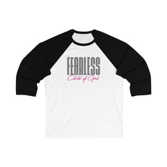 Fearless Child of God Men's 3/4 Sleeve Baseball Tee