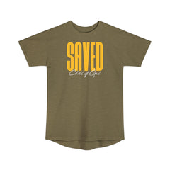 Saved Child of God Men's Long Body Urban Tee