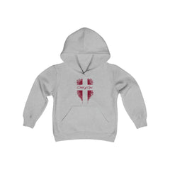 Shield and Cross Youth Heavy Blend Hooded Sweatshirt