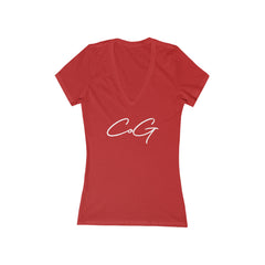 CoG Child of God Women's Jersey Short Sleeve Deep V-Neck Tee