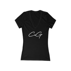 CoG Child of God Women's Jersey Short Sleeve Deep V-Neck Tee
