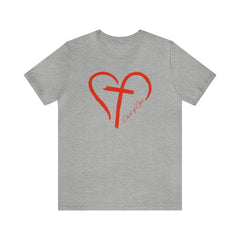 Heart and Cross Men's Jersey Short Sleeve Tee