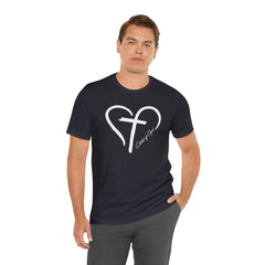 Heart and Cross Men's Jersey Short Sleeve Tee