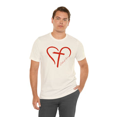 Heart and Cross Men's Jersey Short Sleeve Tee