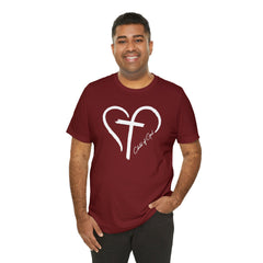 Heart and Cross Men's Jersey Short Sleeve Tee