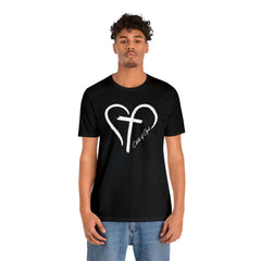 Heart and Cross Men's Jersey Short Sleeve Tee