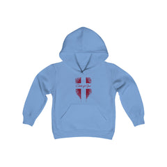 Shield and Cross Youth Heavy Blend Hooded Sweatshirt