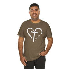 Heart and Cross Men's Jersey Short Sleeve Tee