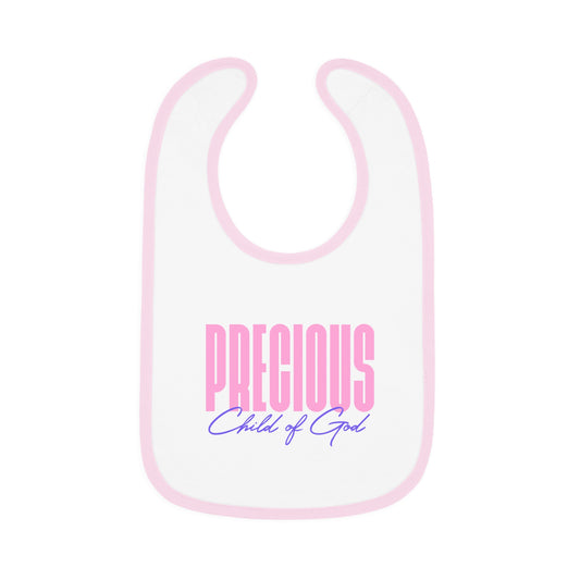 Precious Child of God Baby Contrast Trim Jersey Bib