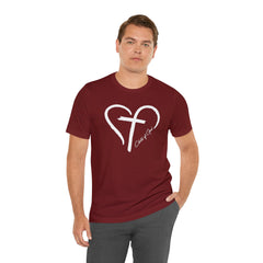 Heart and Cross Men's Jersey Short Sleeve Tee