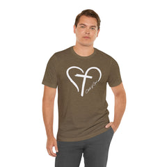 Heart and Cross Men's Jersey Short Sleeve Tee