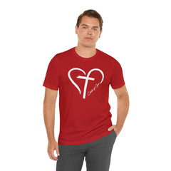Heart and Cross Men's Jersey Short Sleeve Tee