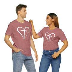 Heart and Cross Men's Jersey Short Sleeve Tee