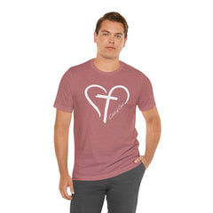 Heart and Cross Men's Jersey Short Sleeve Tee