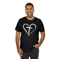 Heart and Cross Men's Jersey Short Sleeve Tee
