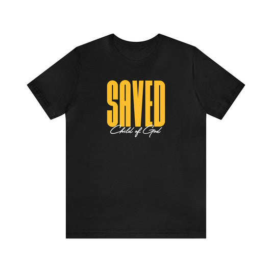 Saved Child of God Men's Jersey Short Sleeve Tee