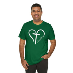 Heart and Cross Men's Jersey Short Sleeve Tee