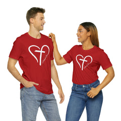 Heart and Cross Men's Jersey Short Sleeve Tee