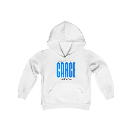 Saved by Grace Youth Heavy Blend Hooded Sweatshirt