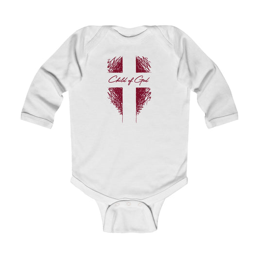 Shield and Cross Infant Long Sleeve Bodysuit