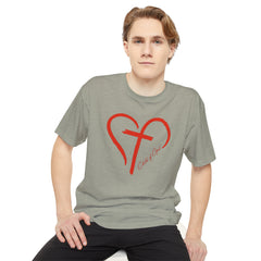 Heart and Cross Men's Long Body Urban Tee