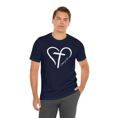 Heart and Cross Men's Jersey Short Sleeve Tee