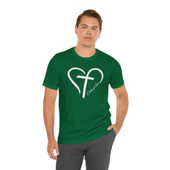 Heart and Cross Men's Jersey Short Sleeve Tee