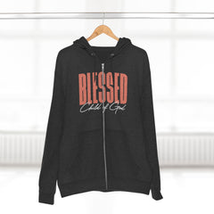 Blessed Child of God Unisex Premium Full Zip Hoodie