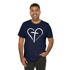 Camiseta masculina de manga curta Heart and Cross