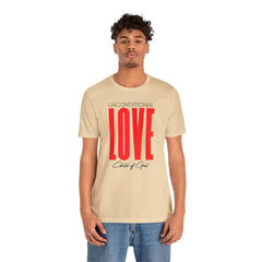 Camiseta masculina de manga curta com amor incondicional